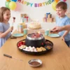2 in 1 S'mores Maker Und Schokoladenfondue Set Elektrisch Flammenlos Mit 4 Bratgabeln, 4 Abnehmbaren Tabletts Für Party