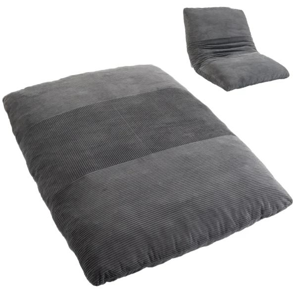2 in 1 Vloerstoel Van Corduroy, Opvouwbare Vloersofa Voor Lezen, Gamen & Mediteren, Slaapbank Voor Slaapkamer