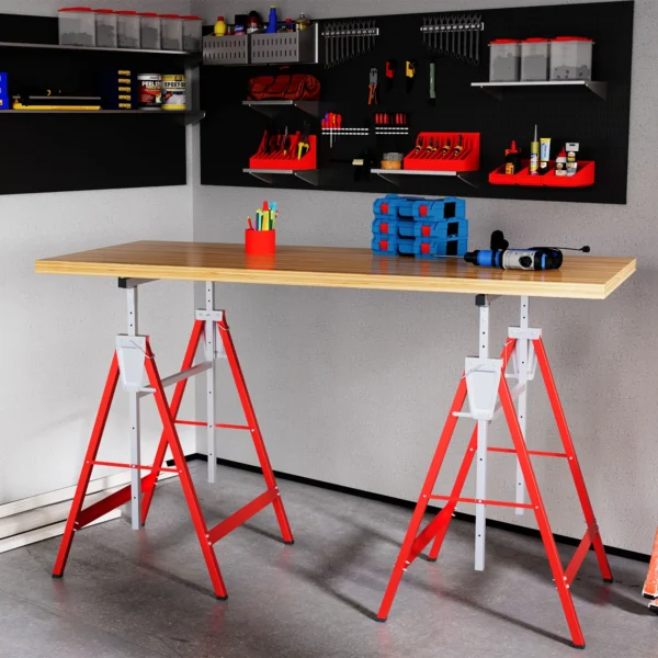 2 X Steunbok, Ondersteuningsbok, Staal, Rood