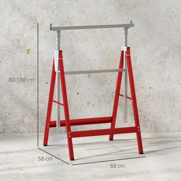 2 X Steunbok, Ondersteuningsbok, Staal, Rood