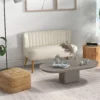 2 zits Bank, Zachte Bekleding, Onderhoudsvriendelijke Hoes, Tot 220 Kg, 117 X 56,5 X 77 Cm, Crèmewit
