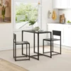 3 delig Bartafel Set Hoge Tafel Set 3 delig, 2 Stoelen, 1 Tafel, 90 Cm X 47 Cm X 76 Cm, Zwart