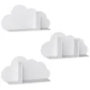 3 delige Set Kinder Wandplank 60cm Wand Boekenplank In Wolkvorm Zwevende Boekenplank Montessori Voor 3 8 Wit