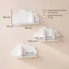 3 delige Set Kinder Wandplank 60cm Wand Boekenplank In Wolkvorm Zwevende Boekenplank Montessori Voor 3 8 Wit