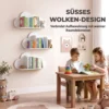 3 delige Set Kinder Wandplank 60cm Wand Boekenplank In Wolkvorm Zwevende Boekenplank Montessori Voor 3 8 Wit
