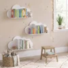 3 delige Set Kinder Wandplank 60cm Wand Boekenplank In Wolkvorm Zwevende Boekenplank Montessori Voor 3 8 Wit