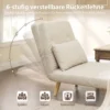 3 in 1 Slaapstoel, Klapstoel Met Slaapfunctie, Verstelbare Click Clack Rugleuning, Beige