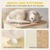 3 laags Katten Ton Voor Binnen, Halfgesloten Kattenhol Met Kraboppervlakken Rondom, 2 Kattenholen