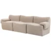 3 Sitzer Sofa Aus Chenille, Modulares Cloud Sofa Mit Dickem Federpolster, Extra Breit Und Tief, Ohne Montage, Beige