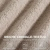 3 Sitzer Sofa Aus Chenille, Modulares Cloud Sofa Mit Dickem Federpolster, Extra Breit Und Tief, Ohne Montage, Beige