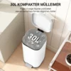 30L Keukenafvalbak Pedaalemmer Met Deksel, Soft Close En Openhoud Functie Voor Keuken, Thuis