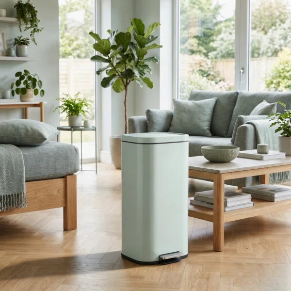 30L Keukenafvalbak Pedaalemmer Met Deksel, Soft Close En Openhoud Functie Voor Keuken, Thuis