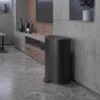 40 L Keuken Pedaalemmer Met Soft Close En Openhoud Deksel, Uitneembare Binnenemmer, Roestvrij Staal, Zwart