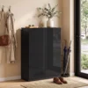 5 laags Schoenenkast Voor 20 Paar Schoenen, Verstelbare Planken, Voor Entree, Gang, Zwart