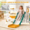 7 In 1 Kinderglijbaan Met Schommel Tunnel Tuin Glijbaan Met Auto Stuur Toeter Klimrek 4PCS Modules 1 4 Jaar Wit