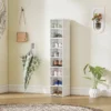 8 traps Schoenenrek, Schoenenkast, Opvouwbaar, Geventileerde Achterkant, Kunststof, Wit