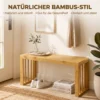 90 Cm Bamboe Schoenenbank, Halbank Zonder Rugleuning, Zitbank Voor Entree, Natuur