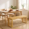 90 Cm Bamboe Schoenenbank, Halbank Zonder Rugleuning, Zitbank Voor Entree, Natuur