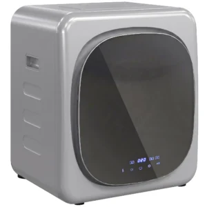 Abluftdroger 2,5 Kg Met Smart Modus, 800 W Compactdroger Met RVS Trommel, Zilver