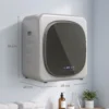 Abluftdroger 2,5 Kg Met Smart Modus, 800 W Compactdroger Met RVS Trommel, Zilver