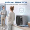 Abluftdroger 2,5 Kg Met Smart Modus, 800 W Compactdroger Met RVS Trommel, Zilver