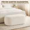 Bettbank Voll Gepolstert Kiesel Design Chenille Polsterbank Mit Kunststofffüßen 98 Cm Cremeweiß