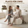 Bettbank Voll Gepolstert Kiesel Design Chenille Polsterbank Mit Kunststofffüßen 98 Cm Cremeweiß