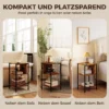 Bijzettafel Met Oplaadstation En 2 Open Planken, Tijgerhout look