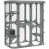 Buiten Kattenverblijf Beloopbaar Houten Kattenhuis Met 4 Platformen Waterafstotend Oxford dak 2 3 Katten Tot 8 Kg