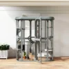 Buiten Kattenverblijf Beloopbaar Houten Kattenhuis Met 4 Platformen Waterafstotend Oxford dak 2 3 Katten Tot 8 Kg