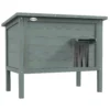 Buitenhuis Voor Katten, Weerbestendig, 1 Raam, 1 Ingang, 85 X 50 X 68,5 Cm, Donkergrijs+Zwart