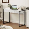 Bureau 100 X 50 Cm Computertafel Bureautafel Met 2 Lades, Voor Kleine Ruimtes, Zwart