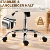 Bürostuhl Höhenverstellbar 360° Drehbarer Schreibtischstuhl Mit Blumenform Wippfunktion, Chenilleoptik Bis 120 Kg