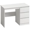 Computertafel Bureau Met 3 Lades, Moderne Bureautafel PC Tafel 100 X 50 X 75 Cm, Wit