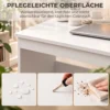 Computertafel Bureau Met 3 Lades, Moderne Bureautafel PC Tafel 100 X 50 X 75 Cm, Wit