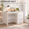 Computertafel Bureau Met 3 Lades, Moderne Bureautafel PC Tafel 100 X 50 X 75 Cm, Wit