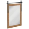 Decoratieve Rechthoekige Wandspiegel Voor Woonkamer, Hangspiegel 86,5 X 61 Cm Lichtbruin