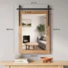 Decoratieve Rechthoekige Wandspiegel Voor Woonkamer, Hangspiegel 86,5 X 61 Cm Lichtbruin