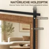 Decoratieve Rechthoekige Wandspiegel Voor Woonkamer, Hangspiegel 86,5 X 61 Cm Lichtbruin