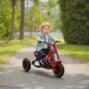 Driewieler, Kinderfiets, Loopfiets, Kinderfiets Met Pedaal, Loopfiets Voor Kinderen 18 36 Maanden, Staal, 79x44x50 Cm, Rood