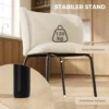 Eetkamerstoelen Ergonomische Armleuning Gestoffeerde Keukenstoelen Metalen Poten Set Van 2 Beige