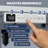 Elektrisch Verstelbare Staande Bureau Met LCD Display, Kabeldoorvoeringen & Haken, Wit