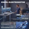 Elektrisch Verstelbare Staande Bureau Met LCD Display, Kabeldoorvoeringen & Haken, Wit
