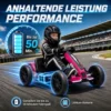 Elektrische Go Kart Voor Kinderen 12V Gokart Met 2 Motoren, 4 voudig Verstelbare Stoel Zachte Start EVA Wielen LED Koplampen