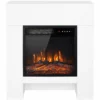 Elektrische Haard Met Schouw Verwarming TV standaard Kachel Inclusief Afstandsbediening 50 Inch 75cm Wit