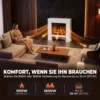 Elektrische Haard Met Schouw Verwarming TV standaard Kachel Inclusief Afstandsbediening 50 Inch 75cm Wit