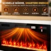 Elektrische Haard Met Verwarming, 12 Vlamkleuren, TV meubel Met Haard Voor TV Tot 55 Inch, 114 Cm Wit