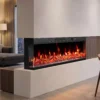 Elektrische Haard Met Verwarming En 12 Vlamkleuren, Wandhaard Met Afstandsbediening 127 Cm