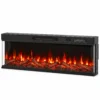 Elektrische Haard Met Verwarming En 12 Vlamkleuren, Wandhaard Met Afstandsbediening 127 Cm