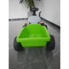 Elektrische Kindertractor Met Afneembare Aanhanger, Opzittractor Met Lithium accu, Voetpedaal, Muziek, Claxon, Licht, Groen